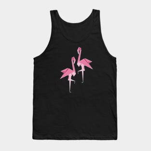 Folded Flamingos Tank Top